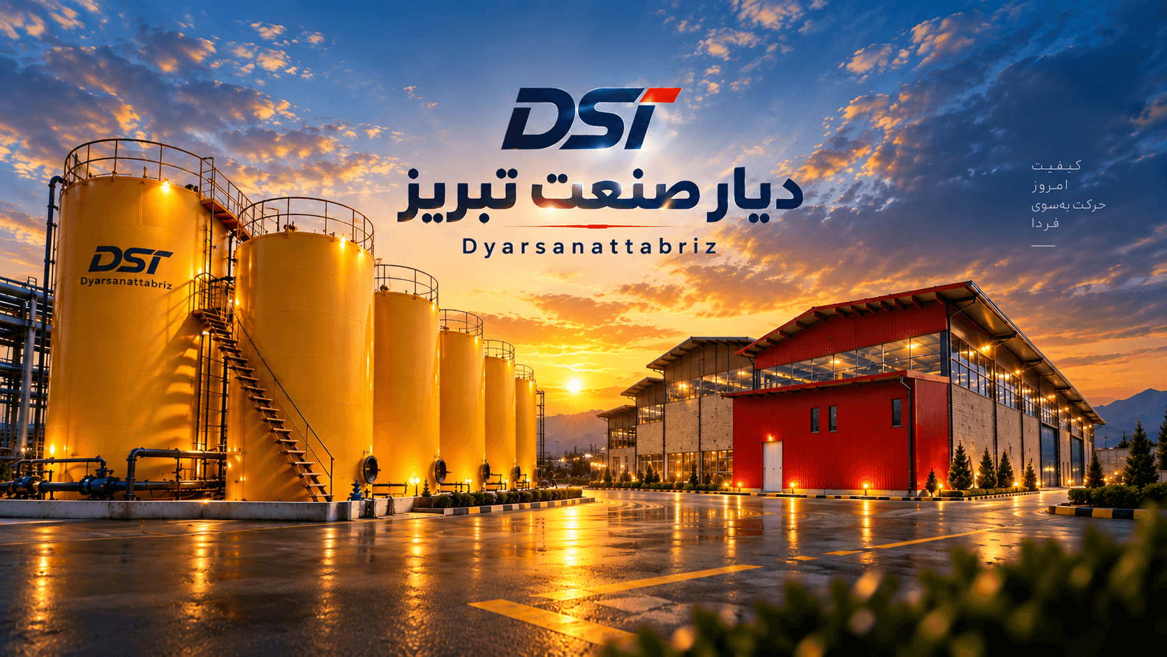 نمای سینمایی خط تولید و کارخانه دیار صنعت